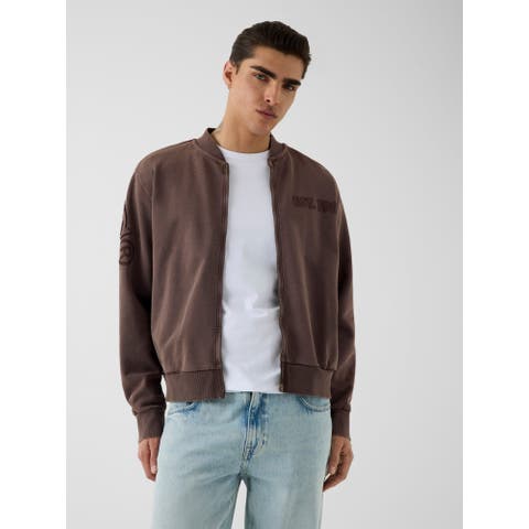 GUESS【MEN】（ゲス） | [GUESS] HIGH Neck Washed Patch Top スウェット ジップアップ アウター