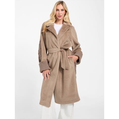 GUESS【WOMEN】（ゲス） | [GUESS] LUCREZIA Faux Fur Knit Coat ロングコート