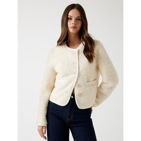 GUESS【WOMEN】（ゲス） | [GUESS] IVANA Fuax Fur Buttoned Jacket ジャケット