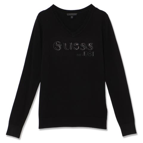 GUESS【WOMEN】（ゲス） | [GUESS] LS Vn Saylor Logo Sweater ニット セーター