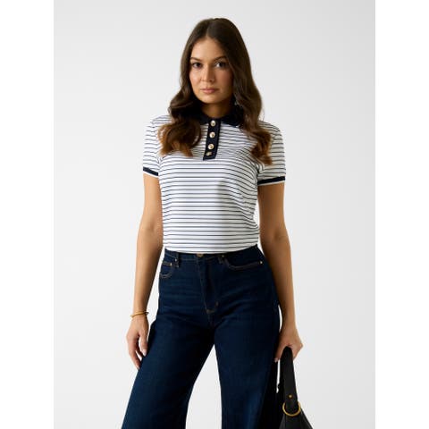 GUESS【WOMEN】（ゲス） | [GUESS] ALPHONSINE Striped Top ポロシャツ