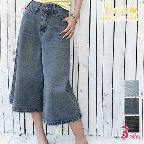 JCAESAR PANTSKIRT 六分丈 七分丈ショートパンツ ワイドパンツ ジョガーパンツ レディース サイドライン 7分丈 ポケット