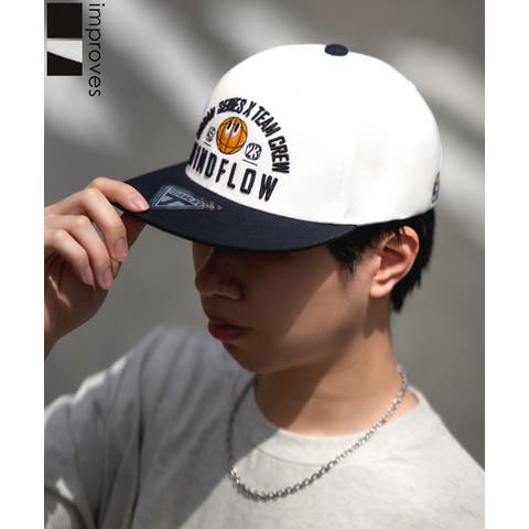 improves（インプローブス） | キャップ メンズ バスケット ロゴ ストレートキャップ セレクト アメカジ カジュアル 古着MIX スケーター ストリート 韓国ファッション ブラック ホワイト