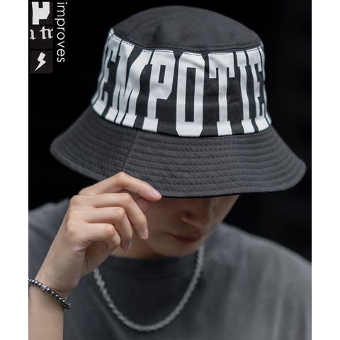 improves（インプローブス） | バケットハット メンズ コットン ロゴ プリント ハット シンプル 大人カジュアル アメカジ カジュアル ストリート 古着MIX 韓国ファッション