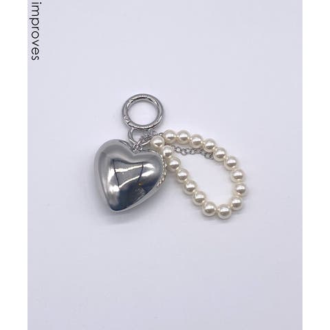 improves（インプローブス） | キーホルダー メンズ レディース ハート チャーム パール カジュアル 古着MIX 韓国ファッション