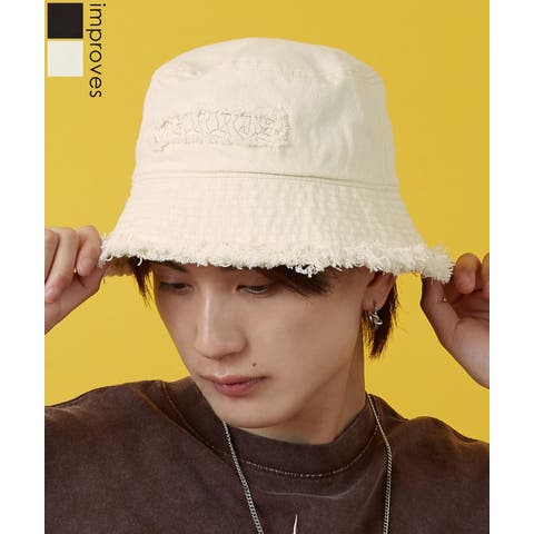 improves（インプローブス） | ハット メンズ レディース ダメージ フリンジ ロゴ ストリート スケーター アメカジ 古着MIX 韓国ファッション Y2K