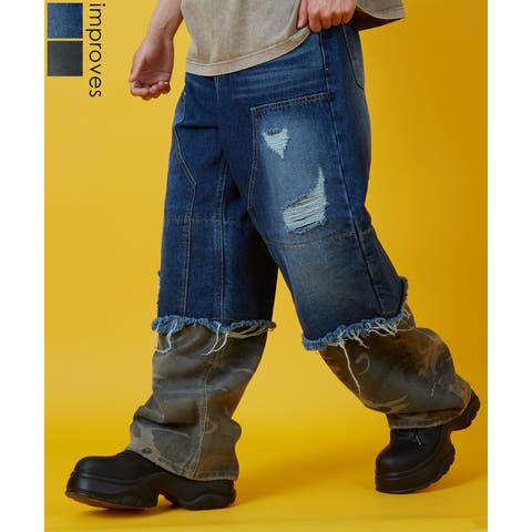 improves（インプローブス） | デニムパンツ メンズ レディース カモフラ ダブルニー Tシャツ アメカジ カジュアル スケーター ストリート 韓国ファッション ワークスタイル