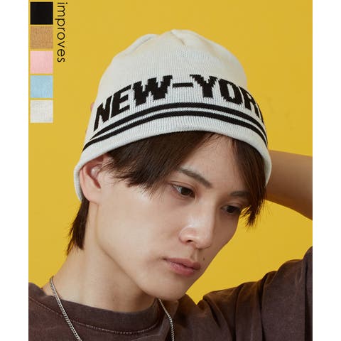 improves（インプローブス） | キャップ メンズ レディース ビーニー ニット 帽子 ロゴ ストリート スケーター アメカジ 古着MIX 韓国ファッション