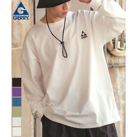 improves（インプローブス） | 長袖Tシャツ メンズ GERRY ジェリー 別注ワンポイント ロンT カットソー バックプリント ワンポイント 刺しゅう アウトドア ストリート アメカジ 古着MIX