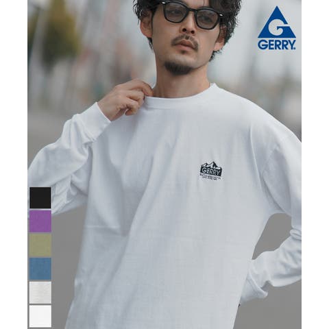 improves（インプローブス） | 長袖Tシャツ メンズ GERRY ジェリー 別注 ワンポイント 刺しゅう ロンT カットソー バックプリント ワンポイントプリント アウトドア ストリート アメカジ