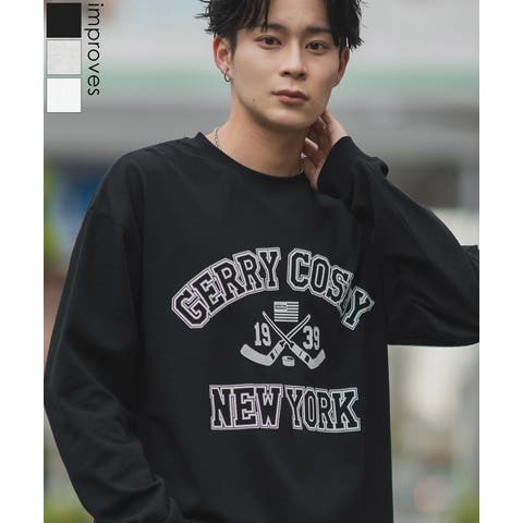 improves（インプローブス） | 長袖Tシャツ メンズ GERRY cosy ジェリー コスビー 別注 ロンT カットソー カレッジロゴ プリント アウトドア ストリート スケーター アメカジ