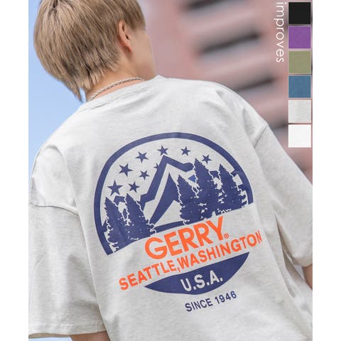 improves（インプローブス） | 半袖Tシャツ メンズ GERRY ジェリー 別注プリント カットソー バックプリント ワンポイントプリント アウトドア ストリート アメカジ