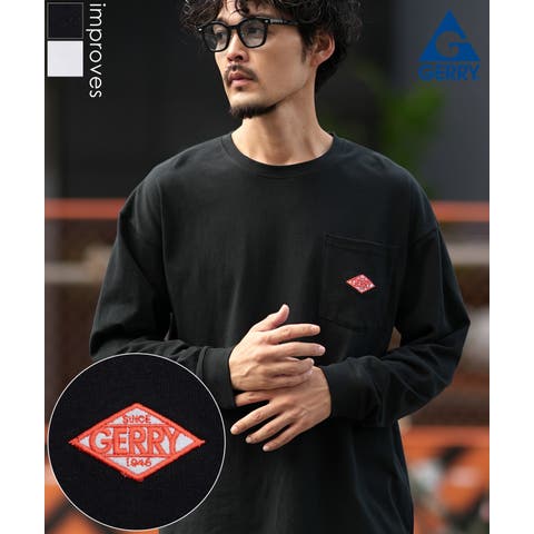 improves（インプローブス） | 長袖Tシャツ メンズ GERRY ジェリー 別注 ダイヤロゴ ワンポイント 刺しゅう ロンT カットソー ポケT アウトドア ストリート アメカジ 古着MIX