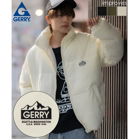 improves（インプローブス） | ダウンジャケット メンズ GERRY ジェリー 別注 エコダウン ブルゾン ジャンパー ワンポイント 防風 撥水 防寒 アウトドア ストリート スケーター 韓国