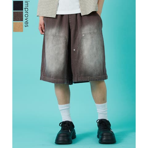 improves（インプローブス） | デニムパンツ メンズ ウォシュド加工 ピグメント加工 Tシャツ ダブルニー スウェット アメカジ カジュアル スケーター ストリート 古着MIX 韓国