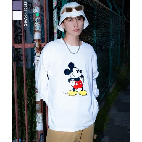 improves（インプローブス） | Tシャツ メンズ レディース ミッキーマウス キャラクター トップス ルーズフィット ゆったり カジュアル アメカジ ストリート スケーター 古着MIX