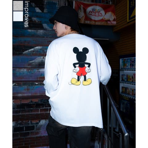 improves（インプローブス） | 長袖Tシャツ メンズ レディース ミッキーマウス グッズ キャラT キャラクター トップス 綿100％ ロング スリーブ カジュアル ストリート スケーター 古着MIX