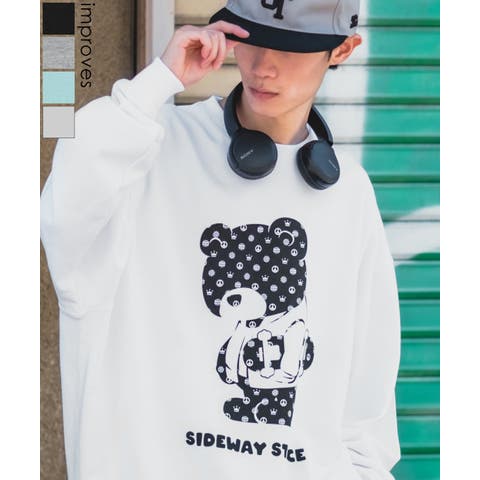 improves（インプローブス） | トレーナー メンズ SIDEWAY STANCE サイドウェイスタンス オリジナルプリント グラフィック スウェット モノグラムベア オーバーサイズ アメカジ カジュアル
