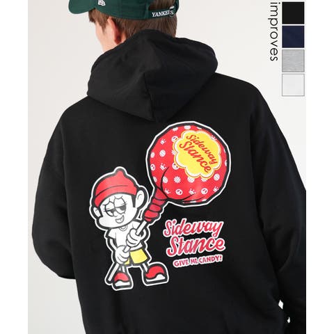 improves（インプローブス） | パーカー メンズ SIDEWAY STANCE サイドウェイスタンス オリジナルプリント グラフィック スウェット キャンディボーイ オーバーサイズ アメカジ カジュアル