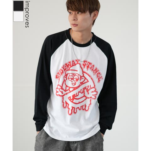 improves（インプローブス） | 長袖Tシャツ メンズ SIDEWAY STANCE サイドウェイスタンス オリジナルプリント ノーウェイ グラフィック ロンT ラグラン スケーター ストリート