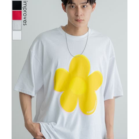 improves（インプローブス） | 半袖Tシャツ メンズ SIDEWAY STANCE サイドウェイスタンス オリジナルプリント モザイクフラワー グラフィック カットソー アメカジ スケーター ストリート