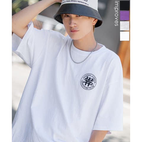improves（インプローブス） | 半袖Tシャツ メンズ SIDEWAY STANCE サイドウェイスタンス オリジナル 厚盛刺しゅう サークルロゴ カットソー アメカジ スケーター ストリート 古着MIX 韓国