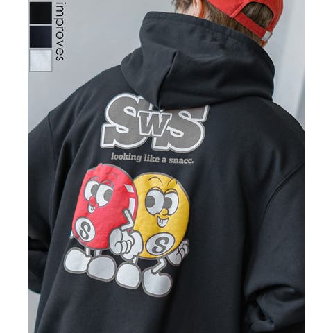 improves（インプローブス） | パーカー メンズ SIDEWAY STANCE サイドウェイスタンス オリジナルプリント グラフィック スウェット SWS's 発泡プリント オーバーサイズ アメカジ カジュアル