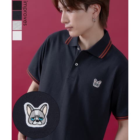 improves（インプローブス） | 半袖 ポロシャツ メンズ レディース サイドウェイスタンス ワンポイント 刺しゅう Tシャツ アメカジ カジュアル スケーター ストリート 古着MIX 韓国ファッション