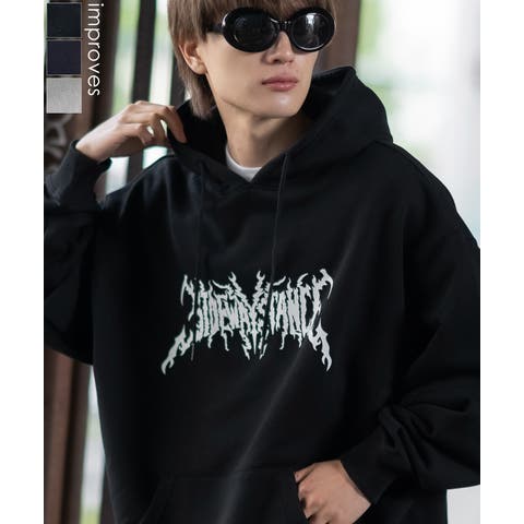 improves（インプローブス） | パーカー メンズ SIDEWAY STANCE サイドウェイスタンス オリジナルプリント グラフィック スウェット バンドロゴ オーバーサイズ アメカジ カジュアル