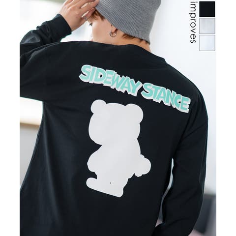 improves（インプローブス） | 長袖Tシャツ メンズ SIDEWAY STANCE サイドウェイスタンス オリジナルプリント シルエット カットソー ロンT カジュアル スケーター ストリート 古着MIX 韓国