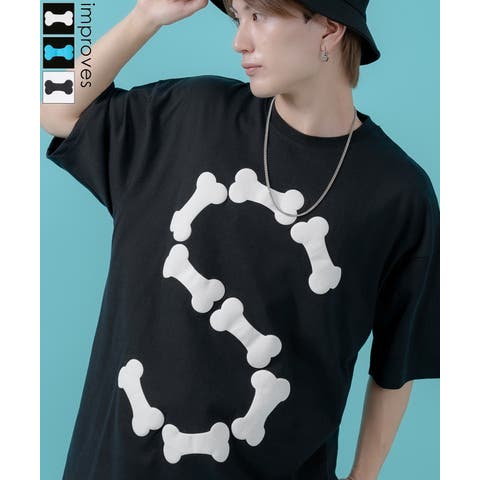 improves（インプローブス） | 半袖Tシャツ メンズ レディース オリジナルプリント Sロゴ グラフィック カットソー 大きめ アメカジ カジュアル スケーター ストリート 古着MIX