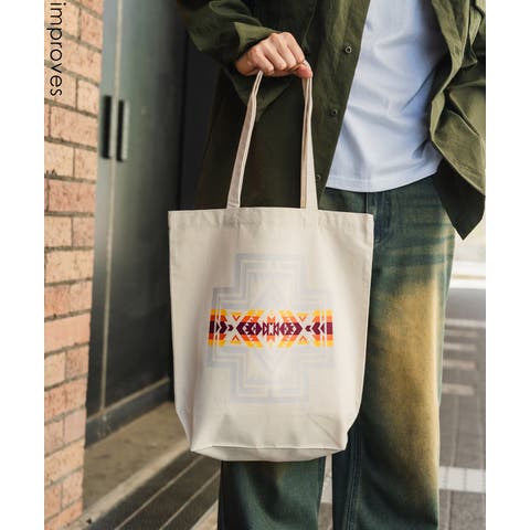 improves（インプローブス） | トートバッグ メンズ バック 通勤 通学 サブバック ネイティブ 柄 小物 プリント 刺しゅう スケーター ストリート アメカジ カジュアル 韓国 ストリート