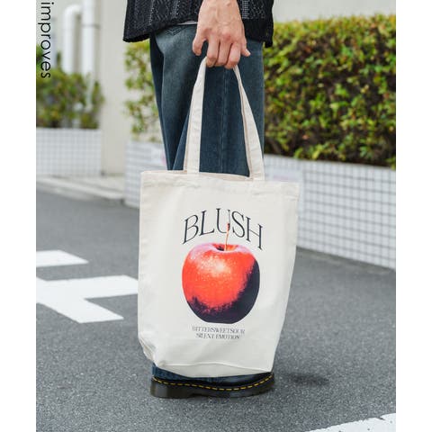 improves（インプローブス） | トートバッグ メンズ バック 通勤 通学 サブバック アップル 小物 プリント 刺しゅう スケーター ストリート アメカジ カジュアル 韓国 ストリート