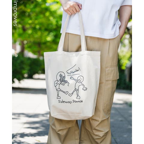 improves（インプローブス） | トートバッグ メンズ バック 通勤 通学 サブバック レスラー 小物 プリント 刺しゅう スケーター ストリート アメカジ カジュアル 韓国 ストリート