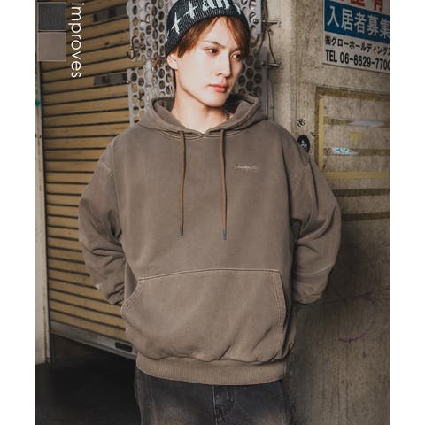 improves（インプローブス） | パーカー メンズ SIDEWAY STANCE サイドウェイスタンス スウェット ピグメント プルパーカー ストリート カジュアル 韓国