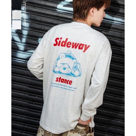 improves（インプローブス） | 長袖Tシャツ メンズ SIDEWAY STANCE サイドウェイスタンス ロンT カットソー ダウナーベア アメカジ カジュアル Y2K ストリート 90s レトロ 韓国