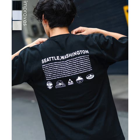 improves（インプローブス） | 半袖Tシャツ メンズ GERRY ジェリー 別注 アイコニック ロゴ ボックスロゴ 刺しゅう 半袖T Tシャツ カットソー アウトドア ストリート アメカジ スポーツライク