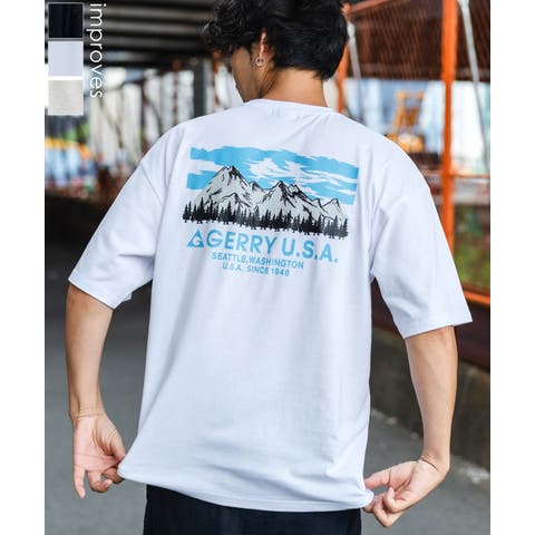 improves（インプローブス） | Tシャツ メンズ GERRY ジェリー 別注 マウントロゴ MT モチーフ ワンポイント 半袖T カットソー スポーツライク アウトドア ストリート アメカジ バックプリント
