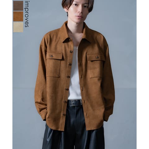 improves（インプローブス） | シャツ メンズ ジャケット アウター ポンチ ダブルフラップ ポケットシャツ 羽織り 春 秋 冬 カジュアル レトロ Y2K 90年代 リバイバル