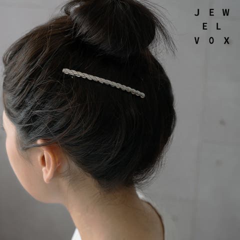 Jewel vox（ジュエルヴォックス） | バレッタ ヘアアクセ レディース 髪留め ヘアアレンジ メタル ゴールド シルバー ねじり 大人かわいい おしゃれ まとめ髪 カジュアル シンプル 結婚式 レディース 女性 韓国 大人 韓国ファッション 人気