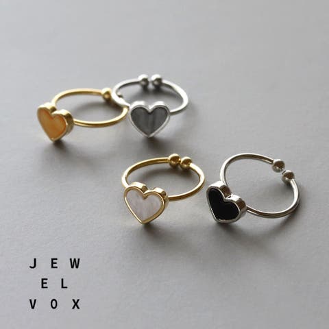 Jewel vox（ジュエルヴォックス） | 指輪 リング レディース ニッケルフリー 金属アレルギー ピンキーリング ハート ゴールド シルバー 重ね付け 3号 フリーサイズ シンプル おしゃれ 大人かわいい デイリー カジュアル 普段使い 女性 ギフト プレゼント 韓国 大人 韓国ファッション 人気