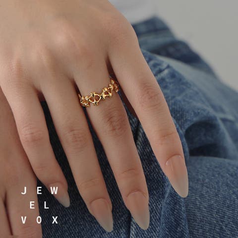 Jewel vox（ジュエルヴォックス） | 指輪 リング レディース ニッケルフリー 金属アレルギー 12号 ワンサイズ 星 スター  ゴールド シルバー 重ね付け シンプル おしゃれ 大人かわいい デイリー カジュアル 普段使い  韓国 大人 韓国ファッション 人気