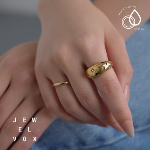 Jewel vox（ジュエルヴォックス） | 指輪 リング レディース ステンレス製 金属アレルギー キュービックジルコニア ゴールド シルバー ストーン 大人かわいい 普段使い オケージョン 韓国 大人 韓国ファッション 人気