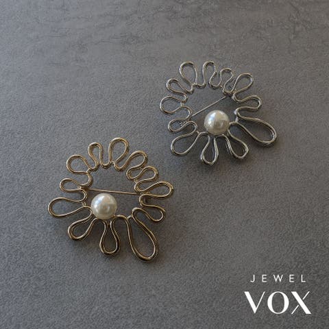 Jewel vox（ジュエルヴォックス） | ブローチ ストールピン レディース 安全ピン ニュアンス ライン モチーフ Pパール ゴールド シルバー 金具 結婚式 パーティー オケージョン 入学式 入園式 卒業式 卒園式 フォーマル 普段使い デイリー 仕事 韓国 大人 韓国ファッション 人気