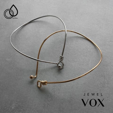 Jewel vox（ジュエルヴォックス） | ネックレス レディース ショート チョーカー ステンレス製 金属アレルギー メタルボール ノット コイル アシンメトリー ゴールド シルバー シンプル 普段使い 結婚式 オケージョン 女性 韓国 大人 韓国ファッション 人気