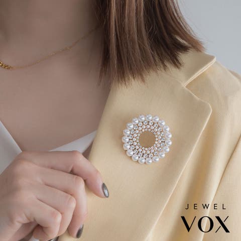 Jewel vox（ジュエルヴォックス） | ブローチ ストールピン 安全ピン クリップ レディース パール ストーン サークル ゴールド シルバー 金具 結婚式 パーティー オケージョン 入学式 卒園式 卒園式 卒業式 フォーマル セレモニー 女性 韓国 大人 韓国ファッション 人気