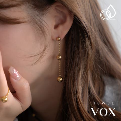 Jewel vox（ジュエルヴォックス） | ピアス ステンレス製 金属アレルギー ゴールド メタルボール シンプル 大ぶり 普段使い デイリー カジュアル 入学式 卒業式 結婚式 オケージョン 仕事 オフィス レディース 女性 大人女子 韓国 大人 韓国ファッション 人気