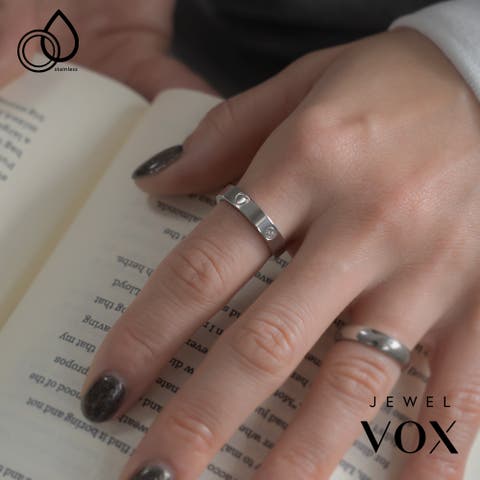 Jewel vox（ジュエルヴォックス） | リング 指輪 レディース ステンレス製 金属アレルギー キュービックジルコニア ゴールド 13号 16号 ハート モチーフ 普段使い デイリー カジュアル シンプル 結婚式 オケージョン 仕事 オフィス レディース 女性 大人女子 韓国 大人 韓国ファッション 人気