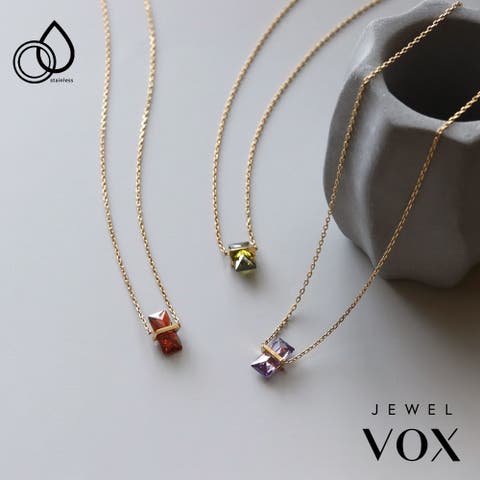 Jewel vox（ジュエルヴォックス） | ネックレス レディース ステンレス製 金属アレルギー キュービックジルコニア チェーン ショートネックレス ゴールド モチーフ 普段使い デイリー カジュアル 結婚式 オケージョン 仕事 オフィス  韓国 大人 韓国ファッション 人気