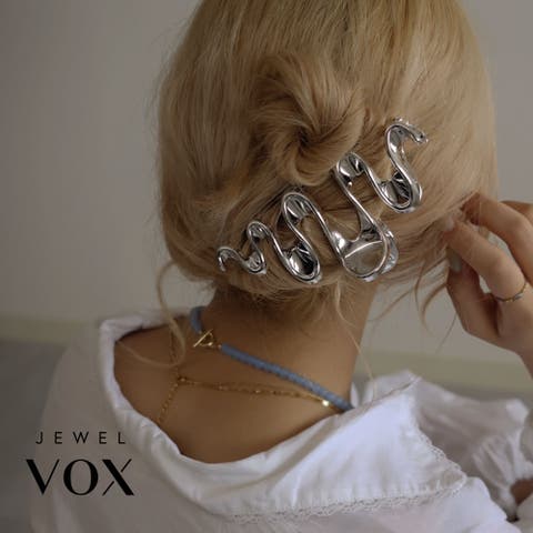 Jewel vox（ジュエルヴォックス） | バンス ヘアクリップ ヘアアクセサリー レディース アクリル ニュアンス シルバー デイリー スクエア 大きめ まとめ髪 結婚式 オケージョン セレモニー 韓国 大人 韓国ファッション 人気